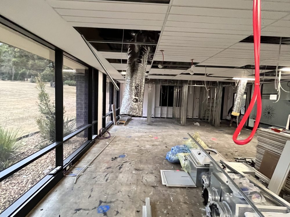 Federation University commercial electrical project before phase